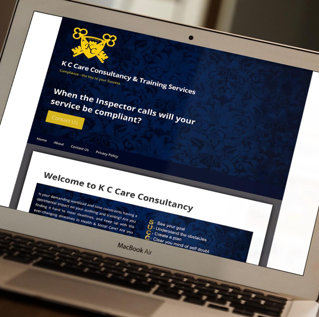 K C Care and Consultancy and Training Services website created by Emma Scott Web Design