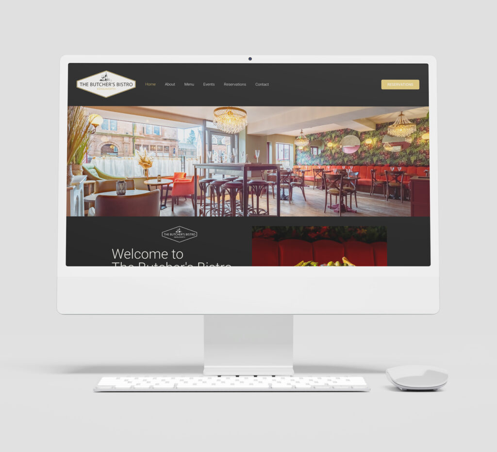 The Butcher's Bistro Website and Logo - Design by Emma Scott Web Design of Kenilworth Warwickshire