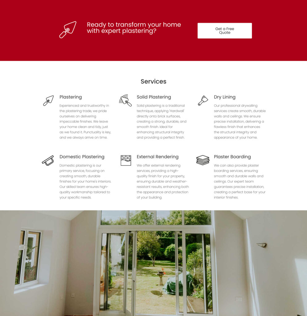 Erik Scales Plastering - web design by Emma Scott Web Design - Kenilworth, Warwickshire