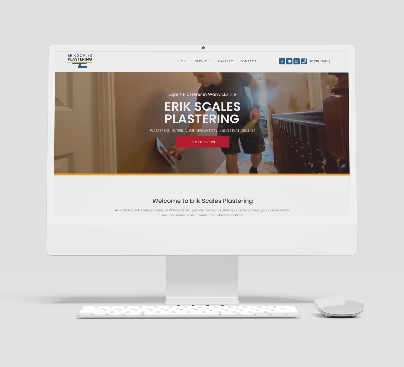 Erik Scales Plastering - web design by Emma Scott Web Design - Kenilworth, Warwickshire