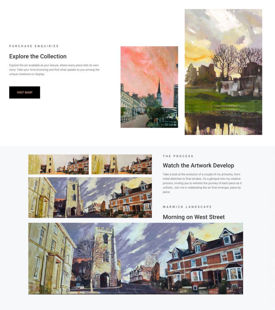 Helen Jayne Art - gallery website created by Emma Scott Web Design of Warwickshire