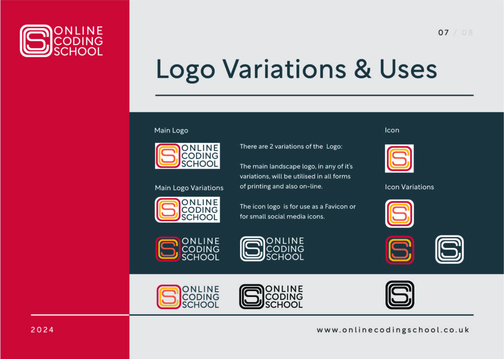 Online Coding School Logo designed by Emma Scott Web Design