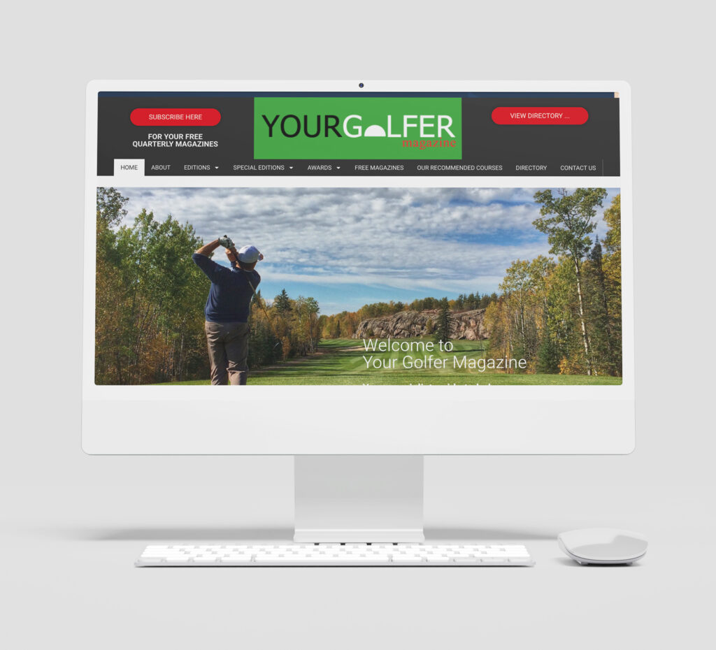 Your Golfer Magazine - web design by Emma Scott Web Design